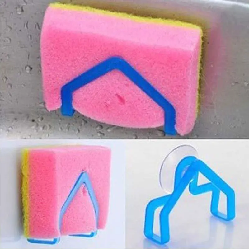 5 X Convenient Sponge Holder Suction Cup Sink Holder Kitchen Tools Gadget Decor 50028 1