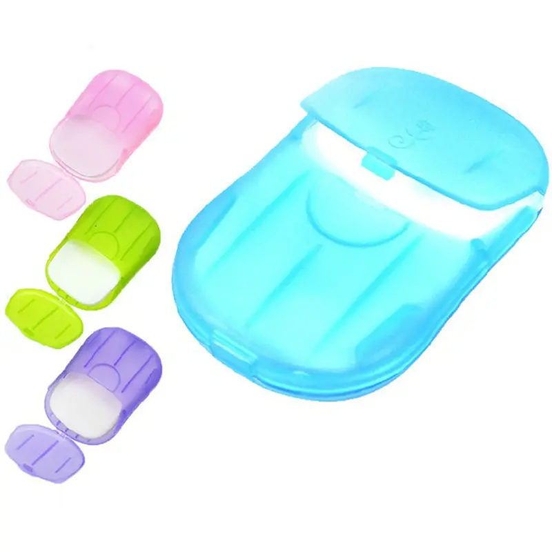5 X Convenient Washing Hand Bath Travel Scented Slice Sheets Foaming Box Paper Soap 9783 1