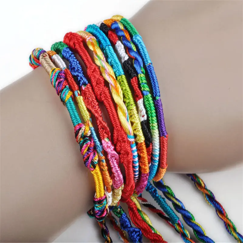 50Pcs 20Pcs Colorful Bracelets Braid Strs Friendship Cords Hmade Bracelets Jewelry For Men Women Gift 1