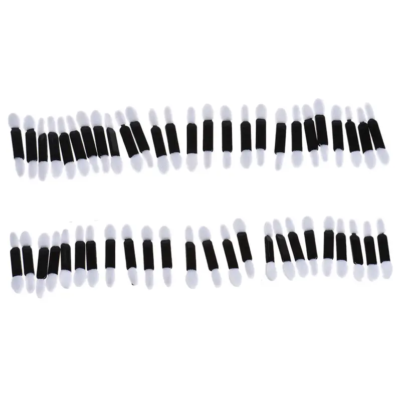50Pcs/Bag Eye Shadow Sponge Stick Brushes Professional Liquid Foundation Eyebrow Lip Brush Cosmetic Tool 1