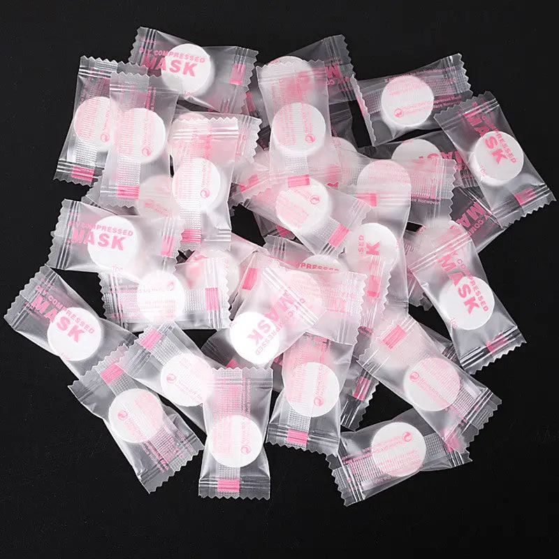 50Pcs Compressed Face Mask Women's Diy Natural Skin Care Cotton Face Beauty Masks 1