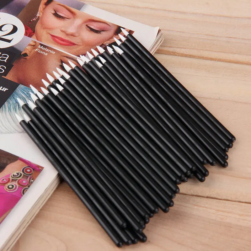 50Pcs Disposable Eyeliner Pencils Brushes Wands Applicator Cosmetic Makeup Tool 2