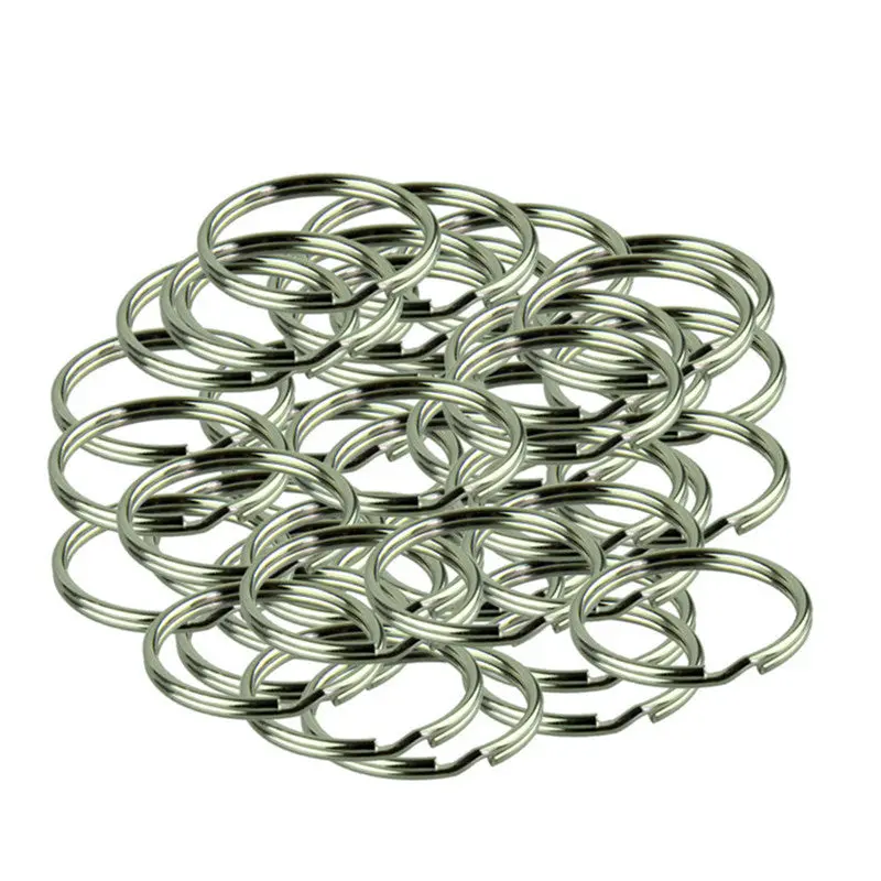 50Pcs Key Ring Key Chain 25Mm Round Split Key Rings Keychain With Nickel Keychain 1