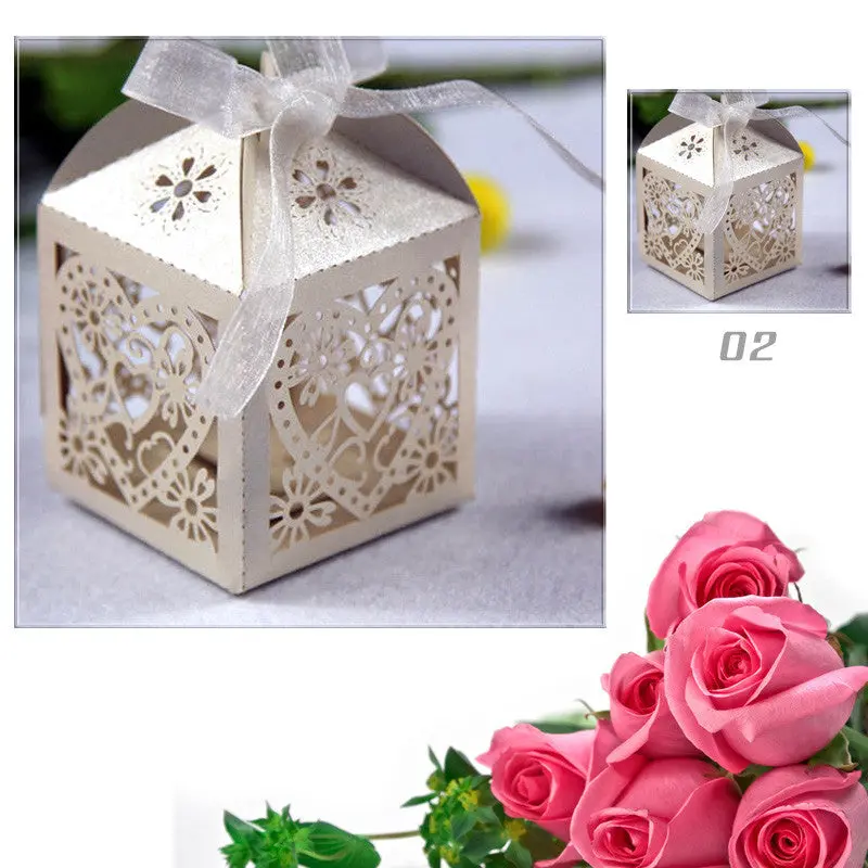 50Pcs/Pack Love Heart Candy Box Wedding Box Wedding Party Decoration Party Supplies 88331 2