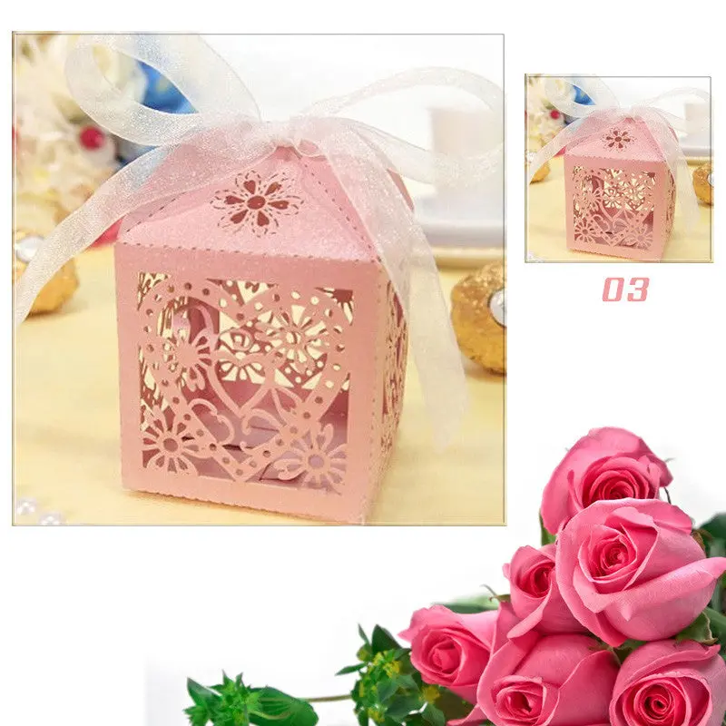 50Pcs/Pack Love Heart Candy Box Wedding Box Wedding Party Decoration Party Supplies 88331 3