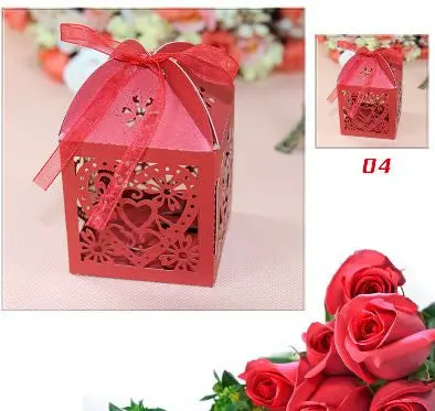 50Pcs/Pack Love Heart Candy Box Wedding Box Wedding Party Decoration Party Supplies 88331 4
