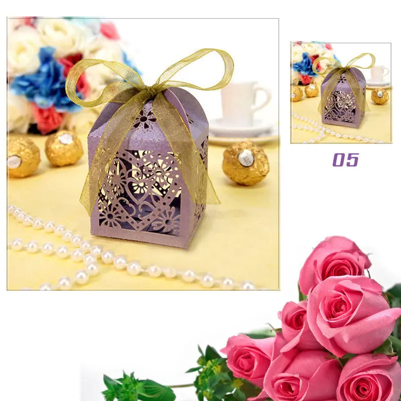 50Pcs/Pack Love Heart Candy Box Wedding Box Wedding Party Decoration Party Supplies 88331 5