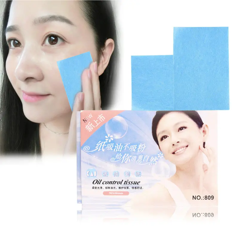 50Pcs Paper Pulp Random Facial Oil Control Absorption Film Tissue Makeup Blotting Paper 2