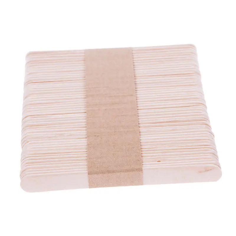 50Pcs Wooden Popsicle Stick Kids Hand Crafts Art Ice Cream Lolly Cake Diy Making Funny 56110 1