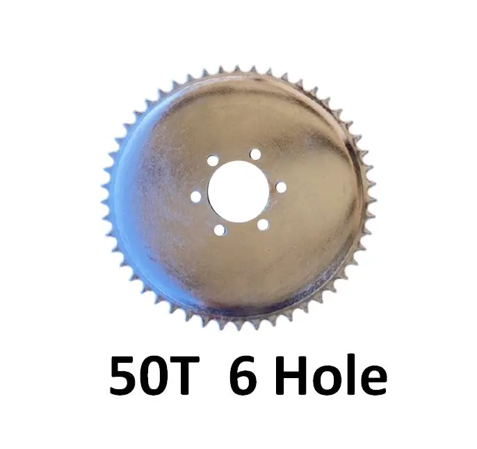 50T Concave 6 Hole Sprocket For #2 Hd Axle 6 Hole Solid Hub 1