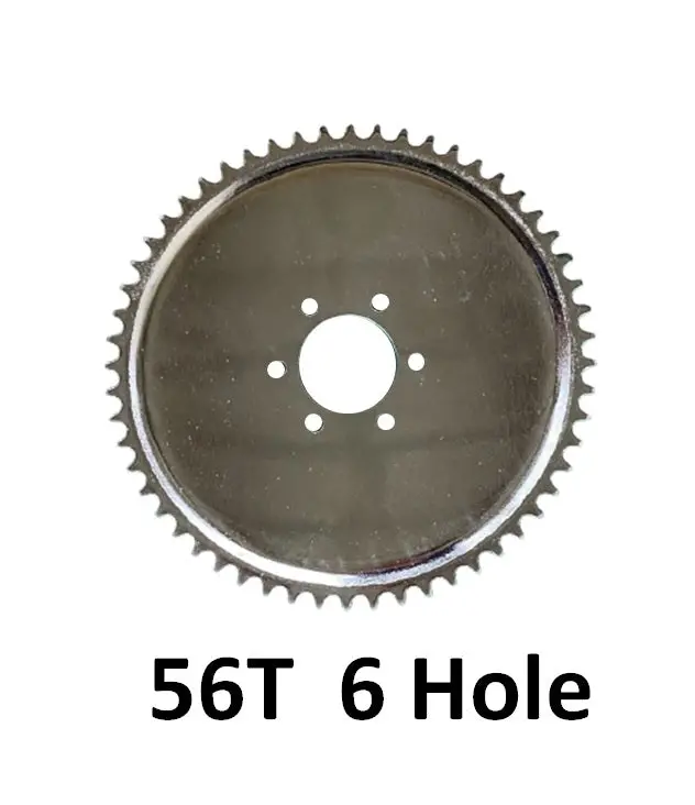 56T 6 Hole Sprocket For #2 Hd Axle Solid Hub. 1