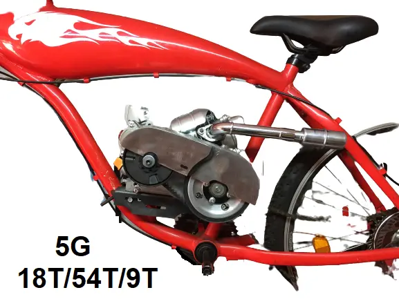 5G -54T- Belt Drive Transmission & Engine Bkt. For Predator 79Cc Engine 1