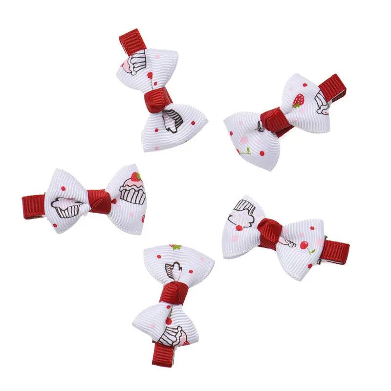 5Pc Baby Girls Hair Clip Bow Barrettes Peony Flowers Hair Clips Hairpin 1