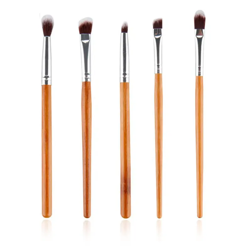 5Pcs Bamboo Brushes Set Eyeshadow Powder Makeup Brush Tools Cosmetic Set 1