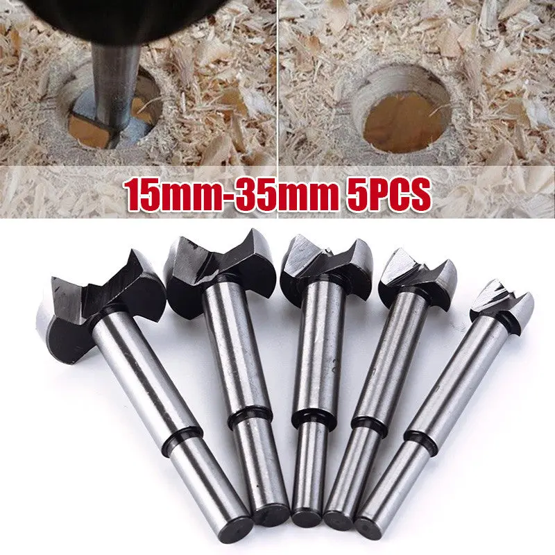 5Pcs Cemented Carbide 15-35Mm Woodworking Drill Bit Hinge Cutter Boring Bit Tipped Drilling Too 91701 1