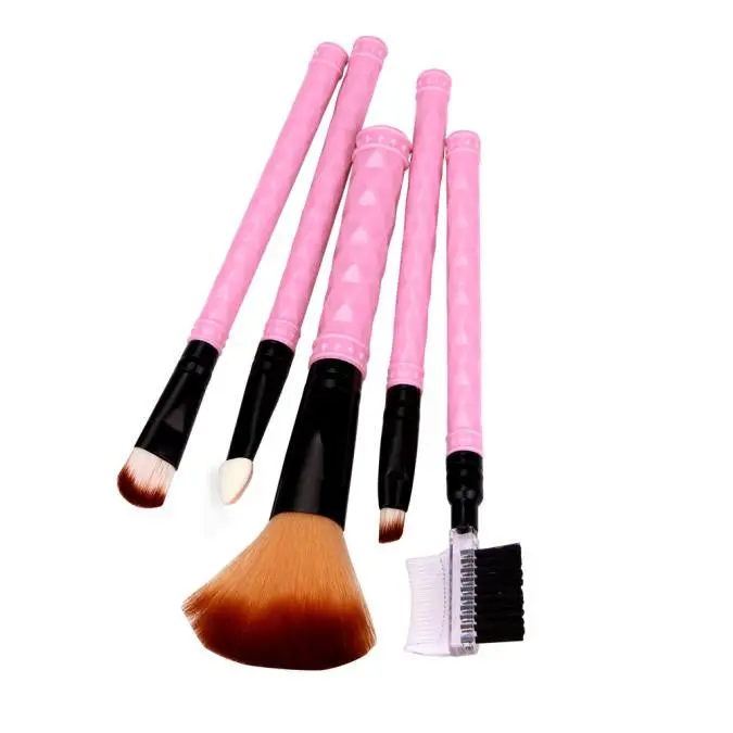 5Pcs Gujhui Professional Makeup Brushes Cosmetics Eyebrow Lip Eyeshadow Fiber Blush Foundation Makeup Brush Maquiagem Tools 1