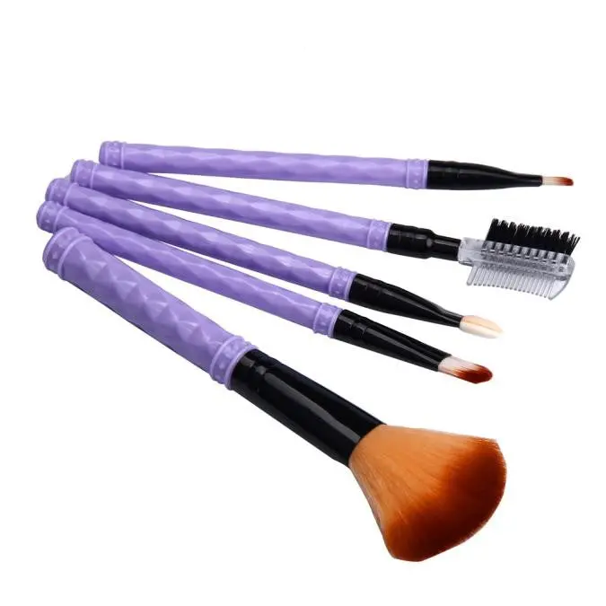 5Pcs Gujhui Professional Makeup Brushes Cosmetics Eyebrow Lip Eyeshadow Fiber Blush Foundation Makeup Brush Maquiagem Tools 3