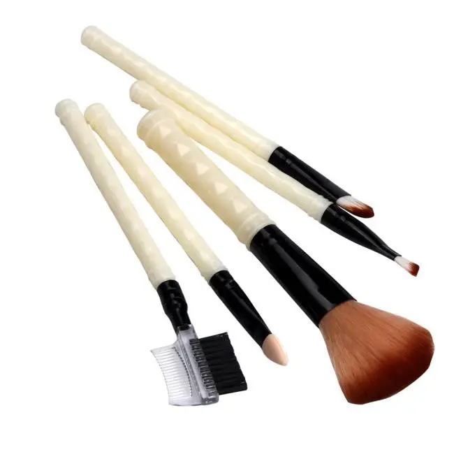 5Pcs Gujhui Professional Makeup Brushes Cosmetics Eyebrow Lip Eyeshadow Fiber Blush Foundation Makeup Brush Maquiagem Tools 4