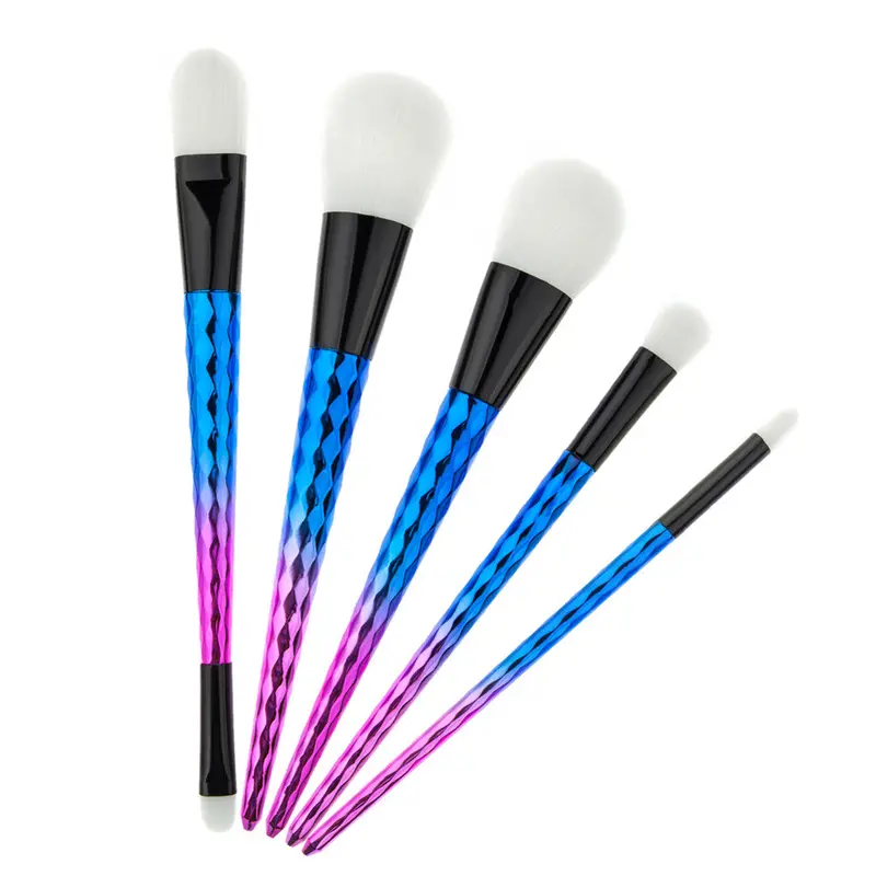 5Pcs Makeup Brush Cosmetic Powder Foundation Eyeshadow Eyeliner Lip Makeup Brushes Tool 1