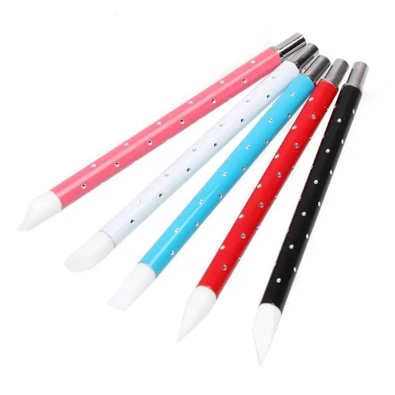 5Pcs Nail Art Pen Brushes St Silicone Carving Craft Supplies Pottery Sculpture Uv Gel Building Clay Pencil Diy Tools 1