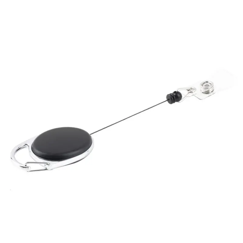 5Pcs Retractable Reel Pull Key Id Card Badge Tag Clip Holder Carabiner Style 2