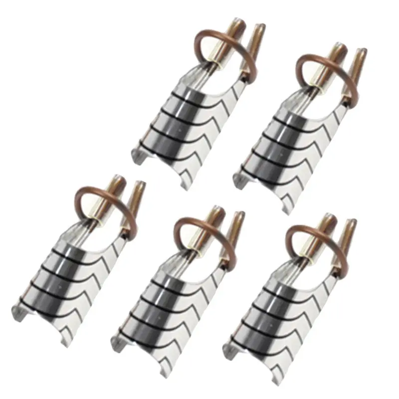 5Pcs Reusable Nail Care Aluminum Prop Guide Forms Extension Tool Finger Rest Gold 1