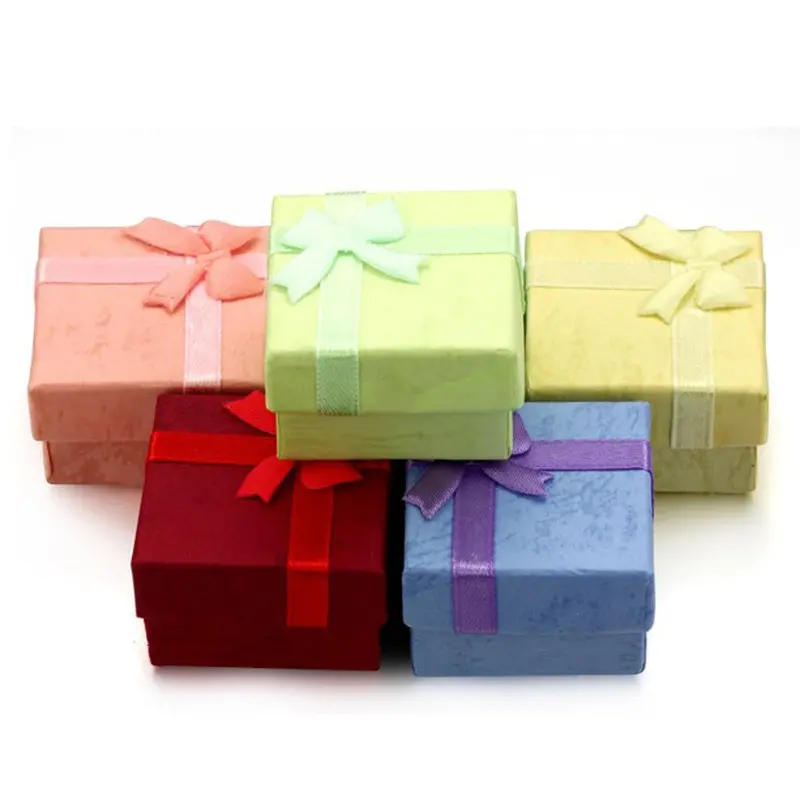 5Pcs Ring Earring Jewellery Square Gift Storage Case Boxes Paper Cardboard Gifts Boxes Feida 1