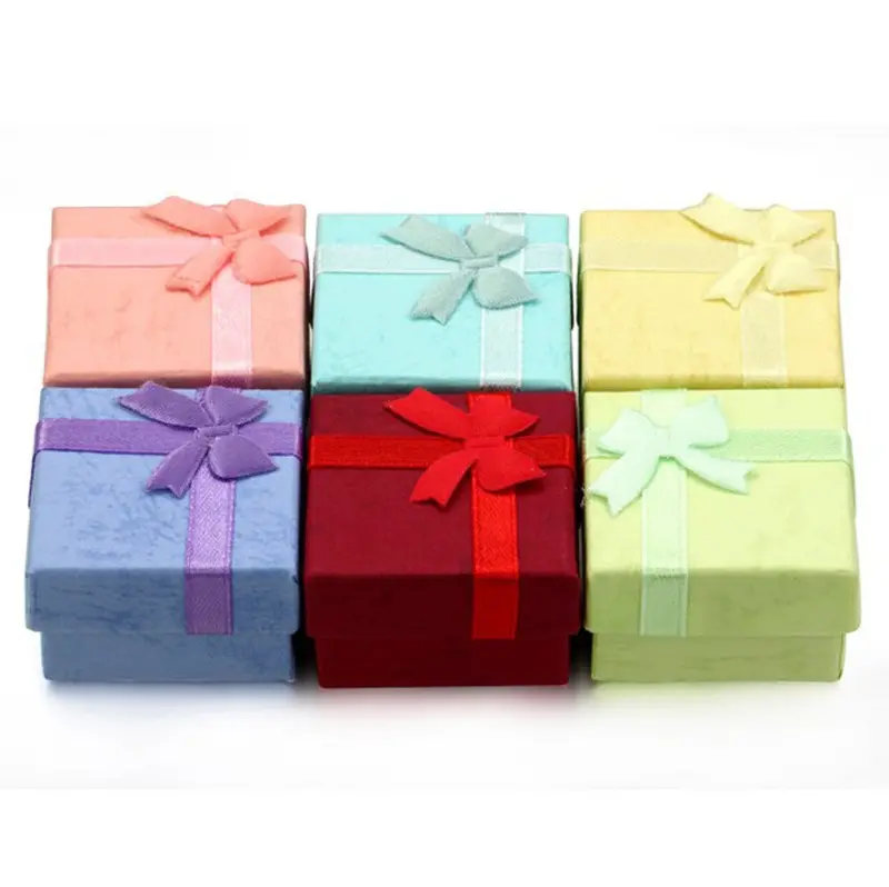 5Pcs Ring Earring Jewellery Square Gift Storage Case Boxes Paper Cardboard Gifts Boxes Feida 2