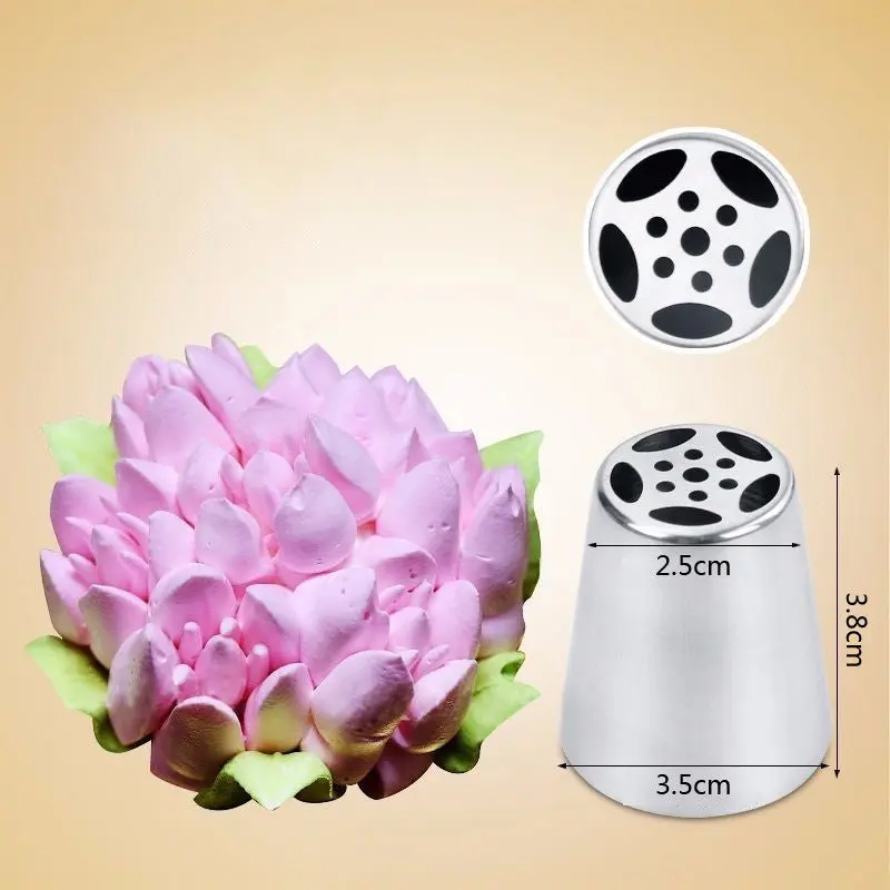 5Pcs Russian Tips Icing Piping Nozzles Pastry Tips Cake Decoration Stainless Steel 83838 2