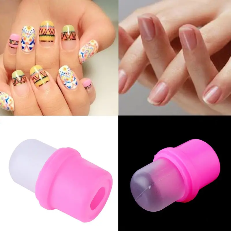 5Pcs Wearable Nail Art Reusable Soaker Acrylic Tips Polish Remover Gel Cap 1