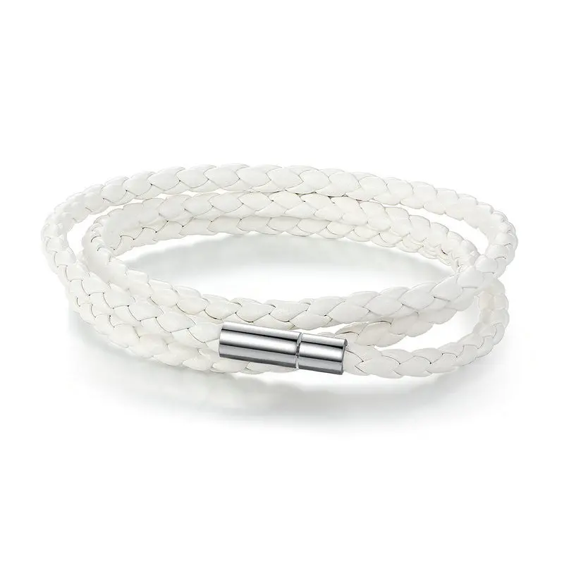 6 Color Long Chain Adjustable Magnet Buckle Unisex Leather Bracelets For And Men Fashion 0063 2