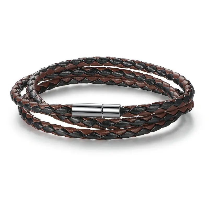 6 Color Long Chain Adjustable Magnet Buckle Unisex Leather Bracelets For And Men Fashion 0063 5