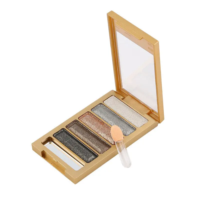 6 Colors Colorful Makeup Cosmetic Eye Shadow Palette Waterproof Super Make Up Set Flash Glitter Eyeshadow Palette With Brush 1