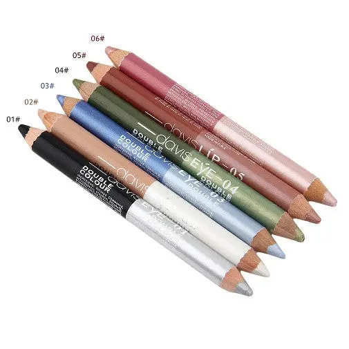 6 Colors Double Head Waterproof Eyeliner Pencil Waterproof Long Lasting Eye Cosmetic Makeup Pen Pencil Accessories 1