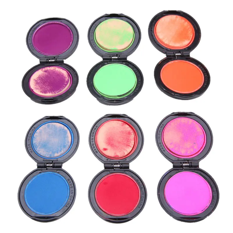 6 Colors Temporary Hair Dye Pressional Coloured Hair Dye Powder Cake Styling Hair Chalk Red Pink Purple Orange Green Blue 1