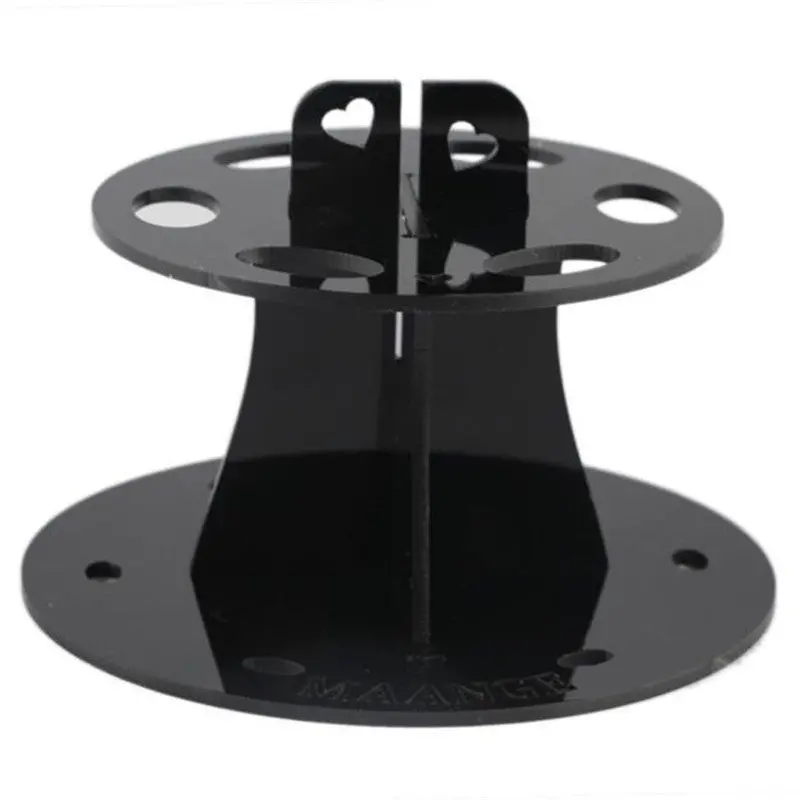6 Hole Tooth Brush Holder Drying Rack Organizer Shape Oval Makeup Brushes Tools Holder Brushes Eyeshadow Brush Shelf Tool 1