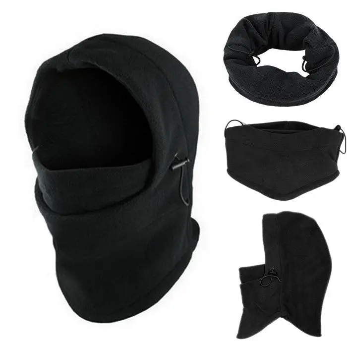 6 In 1 Neck Face Hat Cap Boy Men Fleece Hood Ski Mask Warm Helmet Teast 1