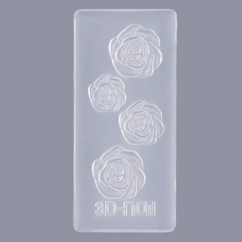 6 Pcs Different Design Nail Art Tips 3D Acrylic Mold Diy Decoration Set Acrylic Mold For 3D Nail Art Decoration Easy To Diy 2