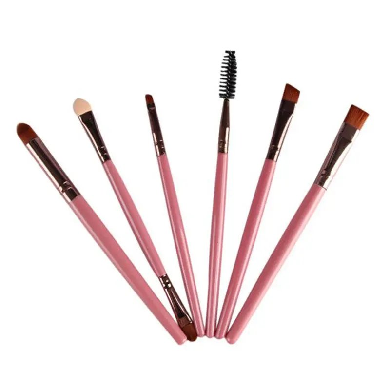 6 Pcs Eye Makeup Brushes Eyeshadow Blending Brush Powder Foundation Eyebrow Lip Eyeliner Brushes Professional Cosmetic Tool 1