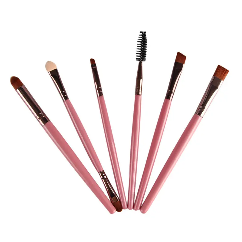 6 Pcs Makeup Brushes Pro Powder Blush Foundation Eyeshadow Eyeliner Lip Cosmetic Brush Kit Beauty Cleaning Makeup Tools 1