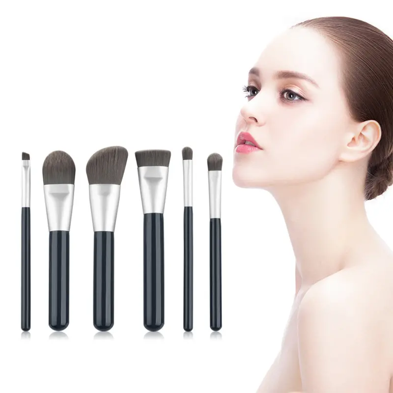 6 Pcs Makeup Brushes Set Powder Foundation Eyeshading Eyebrow Cosmetic Brushes Face Makeup Tools Kit 1