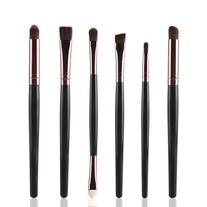 6 Pcs Multi-Function Cosmetic Makeup Brushes Lip Eyebrows Eyelashes Tools Concealer Professional Rose Gold Makeup Brushes 1