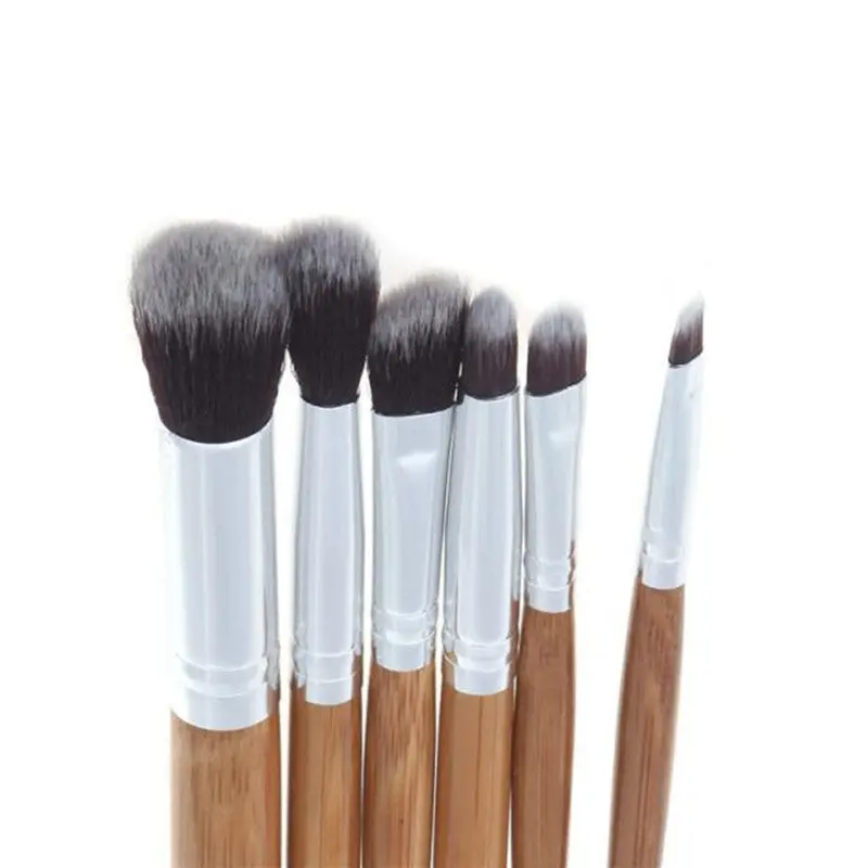 6 Pcs Professional Bamboo Hle Eyeshadow Powder Foundation Brushes Makeup Brushes Cosmetics Makeup Brush Tools Concealer 1