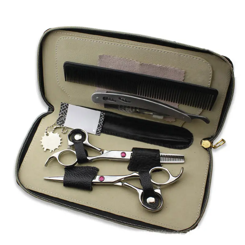 6" Pressional Hair Cutting + Thinning Scissors Barber Shears Hairdressing 1