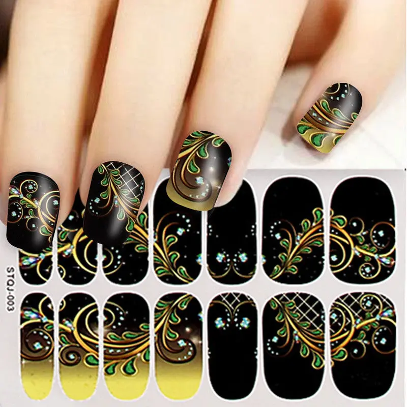 6 Water Transfer Foil Nails Art Sticker Mystery Galaxies Design Manicure Decor Decals Nail Wraps Foil Sticker 1