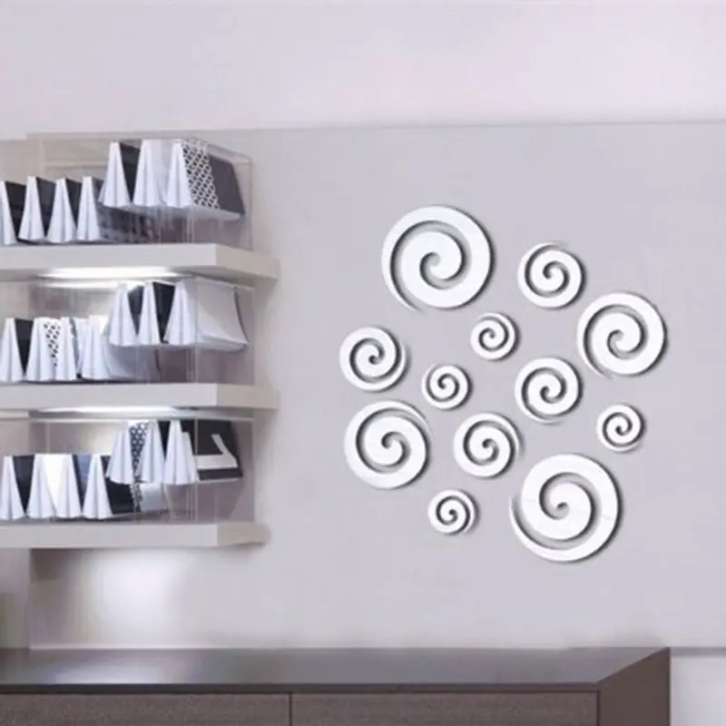 60X40cm 3D Shining Acrylic Mirror Wall Stickers Home Decor83223 2
