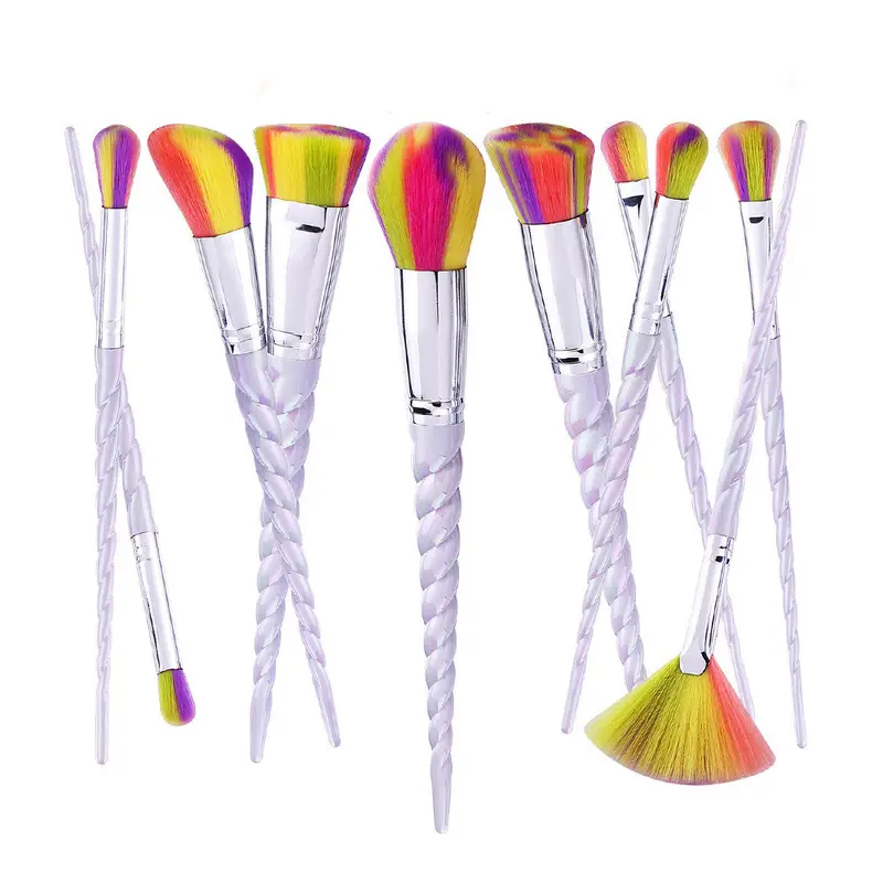 6Pcs/10Pcs Colorful Gujhui Professional Makeup Brushes Rose Gold Powder Foundation Eyeshadow Make Up Brushes Tools Cosmetic 1