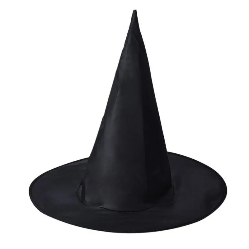 6Pcs Adult Womens Black Witch Hat For Halloween Costume Accessory Cap 2