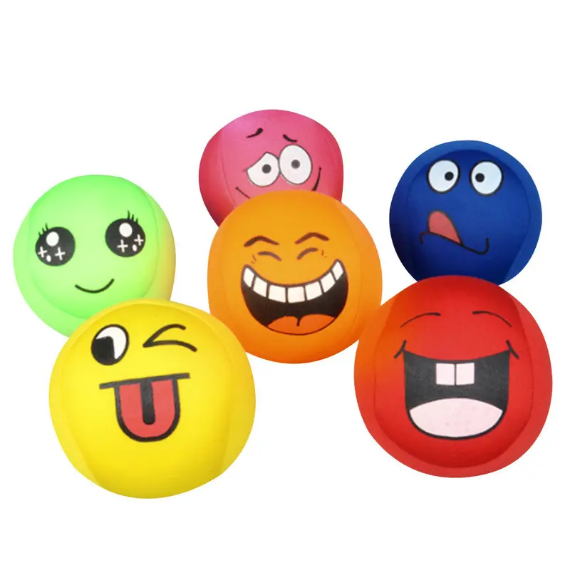 6Pcs Fun Baby Toys Emoji Face Squeeze Balls Stress Relax H Wrist Exercise Stress Toy St Styroam Cloth Balls Toy 10Cm/13Cm 1