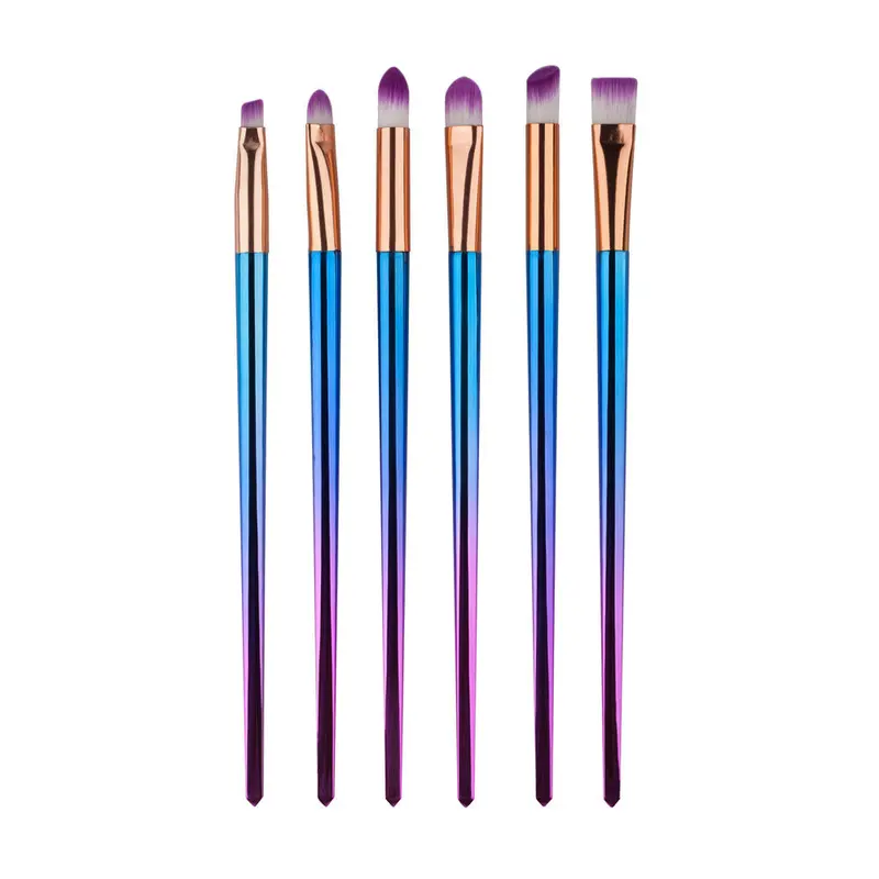 6Pcs Gujhui Professional Eyebrow Eyeliner Blush Makeup Brushes Powder Foundation Make Up Brushes Maquillage Cosmetics Tool 1